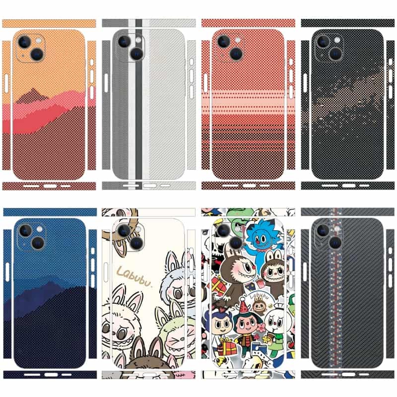 Dành Cho iPhone 12 11 Pro Max mini x xs Max xr Miếng Dán Bảo Vệ Mặt Sau Hoạt Hình full cover Bảo Vệ Phim Trong Suốt