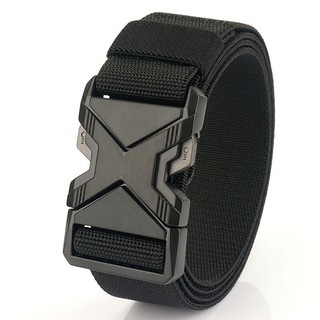 X - Khóa Thắt Lưng Nam Tự Động Đàn Hồi, Da Vải Nylon, Phù Hợp Thời Trang Ngoài Trời