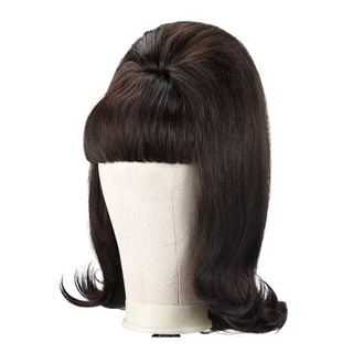 HARRIETTLO Tóc Giả Thẳng Ngắn Có Nổ Bằng Phẳng, Tổng Hợp 16 inch Nữ Vintage Thời Kỳ Tóc Giả, Full Head Đen Tóc Giả Halloween Tự Nhiên Cosplay Tóc Giả Hàng Ngày
