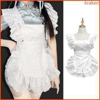 KRA Nữ Người Giúp Việc Tạp Dề Xù Eo Tạp Dề Halloween Người Giúp Việc Trang Phục Phụ Kiện Nhà Bếp Nấu Ăn Tạp Dề Làm Vườn