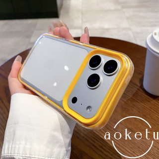 Ốp điện thoại viền 2 trong 1 màu trơn đơn giản phù hợp cho iPhone 17 Promax Apple 16 / 15 trong suốt bao gồm tất cả vỏ mềm chống rơi