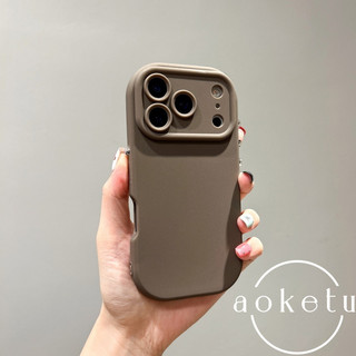 Thích hợp cho vỏ điện thoại Apple 17Promax, iPhone tròn 16Pro, màu trơn 15pm thích hợp, nút mạ điện 14 đơn giản, túi khí bọc đầy đủ, vỏ mềm chống rơi