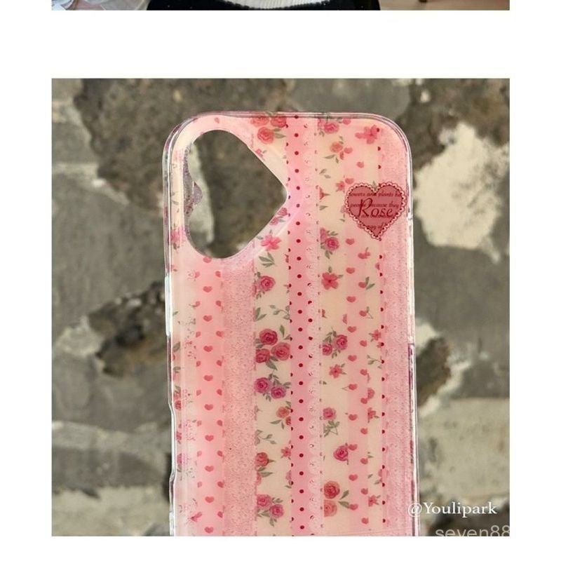 Ốp Điện Thoại Thích Hợp Cho iPhone 7 8 X XS XR XSMAX 11 12 13 14 15 16 17 Pro max Plus Air Pink Rose Stand Vỏ Bảo Vệ Chống Sốc Bao Gồm Tất Cả Q6E2
