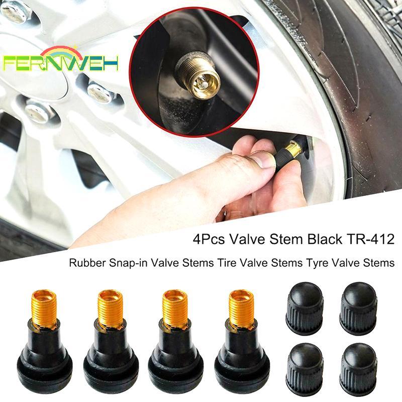 [Fernweh] 4 Van lốp bánh xe cao su không săm hợp kim Chrome TR412 cho ô tô xe máy [MỚI]