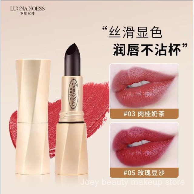 LUONA NOESS Black Magic Lipstick Chống Dính Cup Son Môi Dưỡng Ẩm Lâu Dài Nuôi Dưỡng Son Dưỡng Môi Thay Đổi Màu HOMF