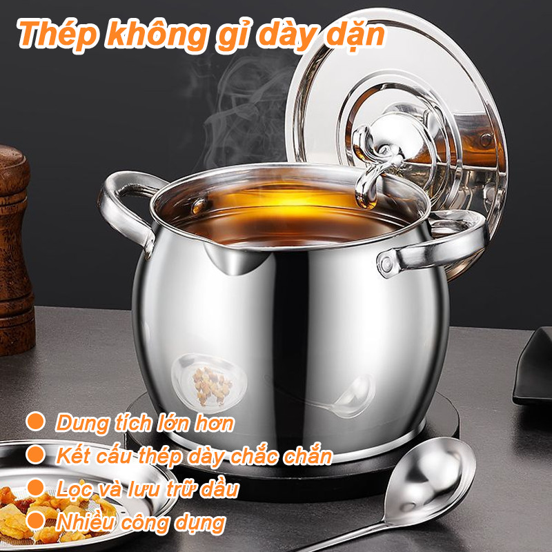 Âu inox 304 không gỉ có nắp đậy inox 304 cao cấp chịu nhiệt dùng đựng thức ăn cho nhà bếp âu inox 304