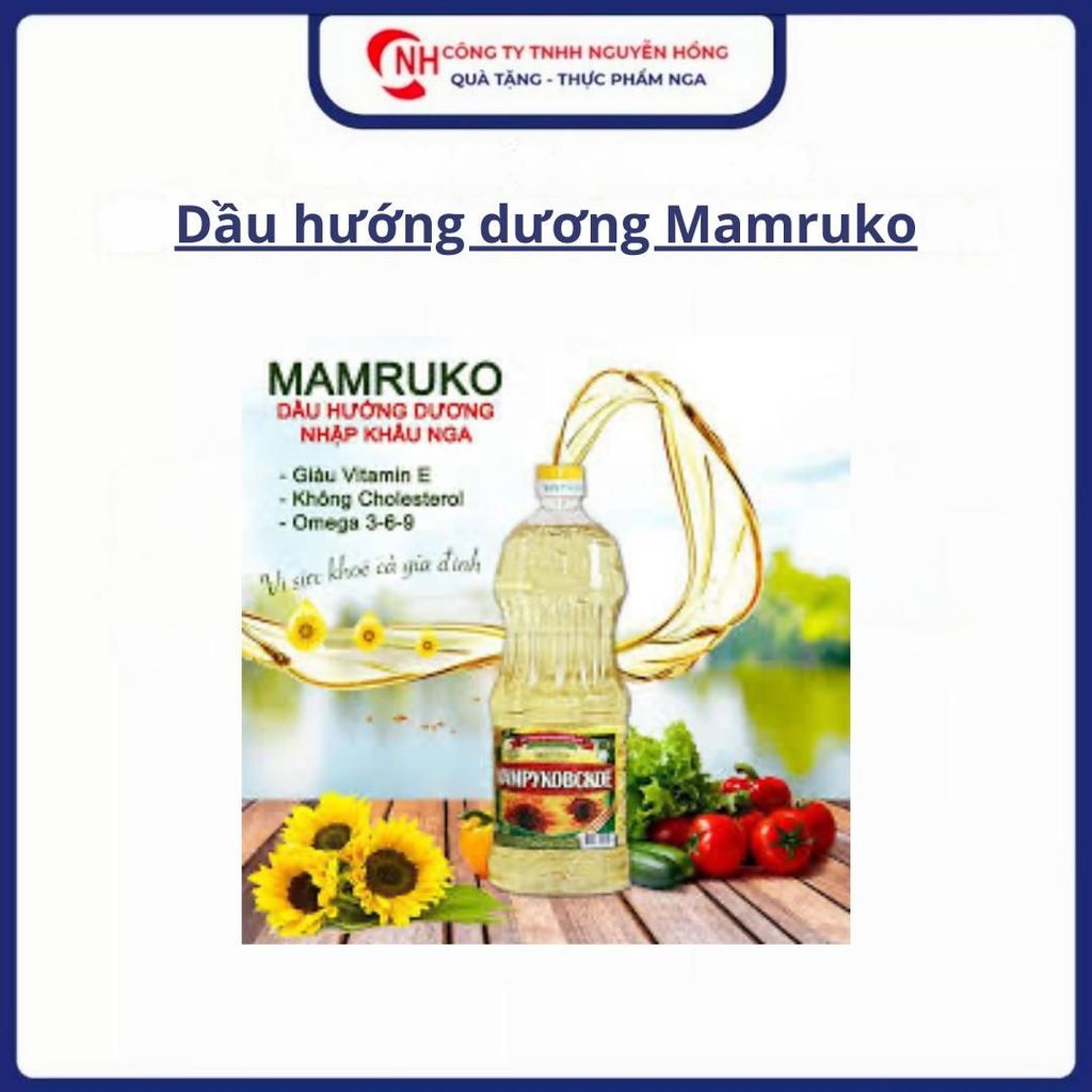 Dầu ăn hướng dương 2L thương hiệu Mamruko nhập khẩu Nga dầu ăn  art dầu  ăn
