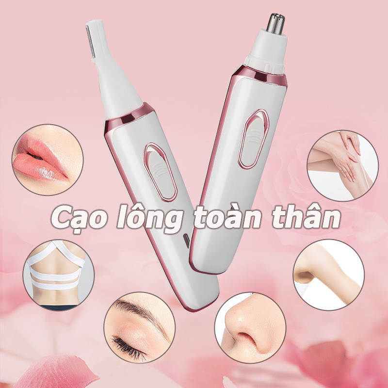Máy triệt lông toàn thân 4 trong 1, có thể rửa bằng nước, sạc qua USB, triệt lông không đau, dùng được cho toàn thân