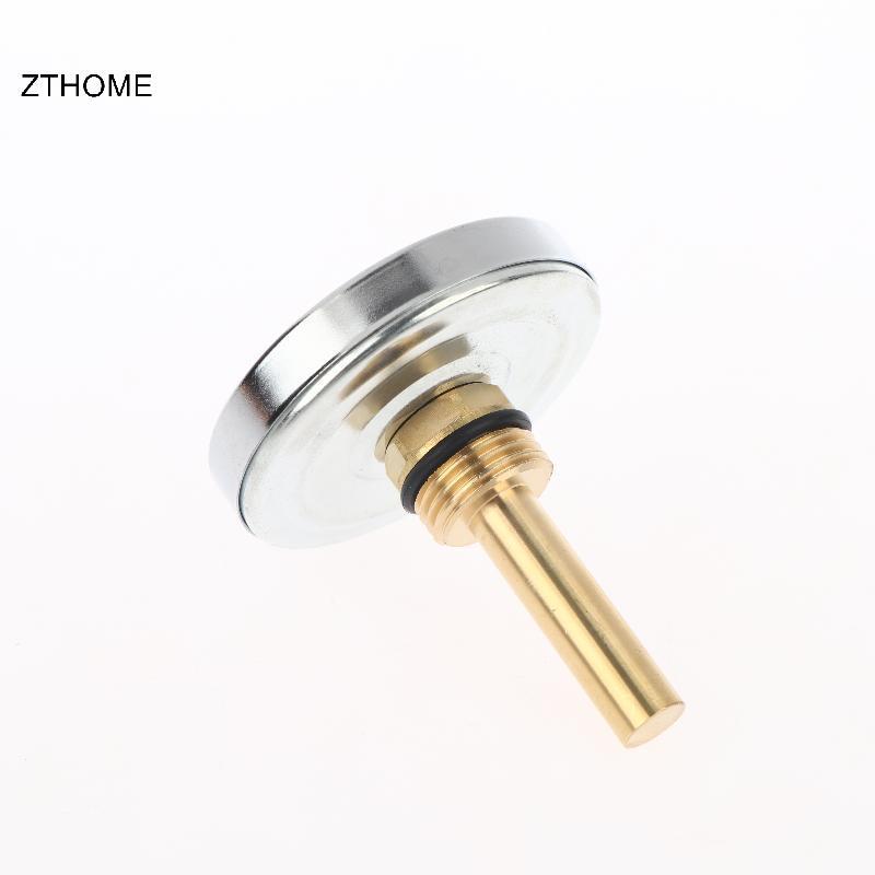 Máy đo nhiệt độ nước ZTHOME Nhiệt kế lưỡng kim 120C Vỏ đồng để kiểm tra công nghiệp Kỹ thuật HOT