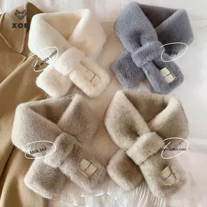 Khăn quàng cổ lông xù nữ, giữ ấm mùa lạnh, lông thú giả sang trọng với nhiều màu sắc.