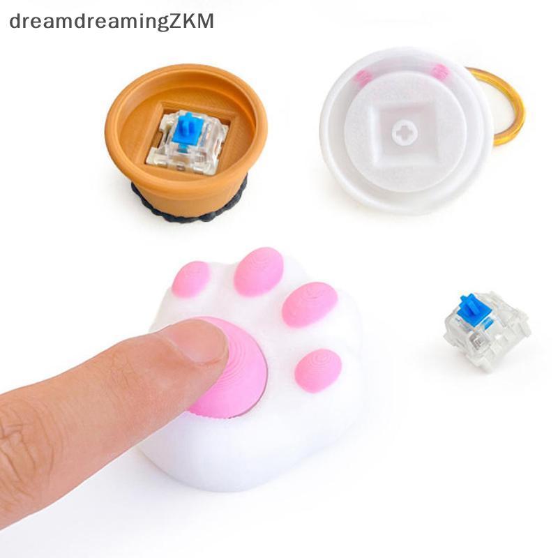 [dreamdreaming] Móc khóa Cat Paw 3D in hình Giảm căng thẳng có thể ép được Đồ chơi Fidget Nhà thơ có kích thước thủ công để sử dụng bàn học [zkm]