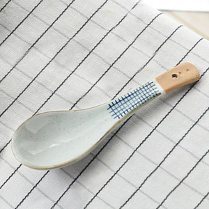 Sanfenyaki Thìa Gốm Sáng Tạo Nhật Bản Nhỏ Thìa Thìa Cơm Trẻ Em Bàn Khách Sạn Món Tráng Miệng Thìa Bộ Đồ Ăn EPPA