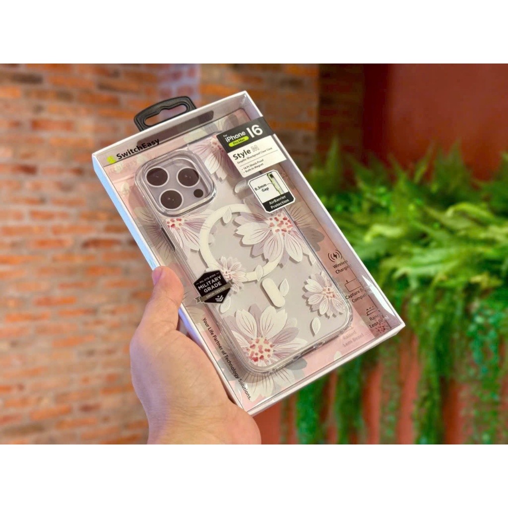 [Chính Hãng] Ốp Lưng SwitchEasy Fleur Magnet 3D Cho IP 16 / 17 Pro Max - Thời Trang Nữ, Chống Sốc, Sạc Từ Tính Magnetic