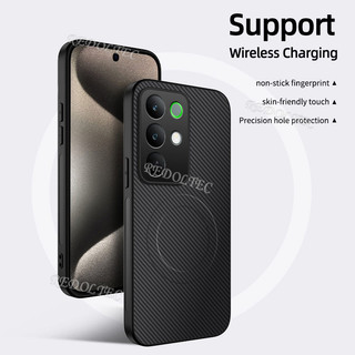 Realme C85 C85Pro 5G 4G Da Chống Sốc Họa Tiết Sợi Carbon Vỏ Từ Tính Realme C85 Pro Sạc Không Dây Mặt Sau Vỏ Điện Thoại