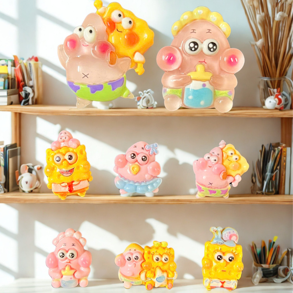 Tổng hợp 10 Set charm bọt biển SpongeBob SquarePants bộ 8 món new 2026- Phiên bản charm mới nhất siêu hot siêu dễ thương