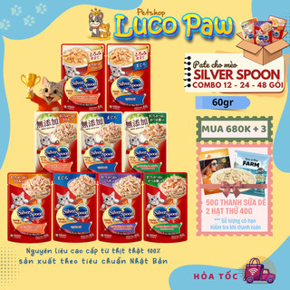 Pate Cho Mèo Silver Spoon thức ăn ướt cho mèo dạng sốt/dạng thạch gói 60g - Luco Paw