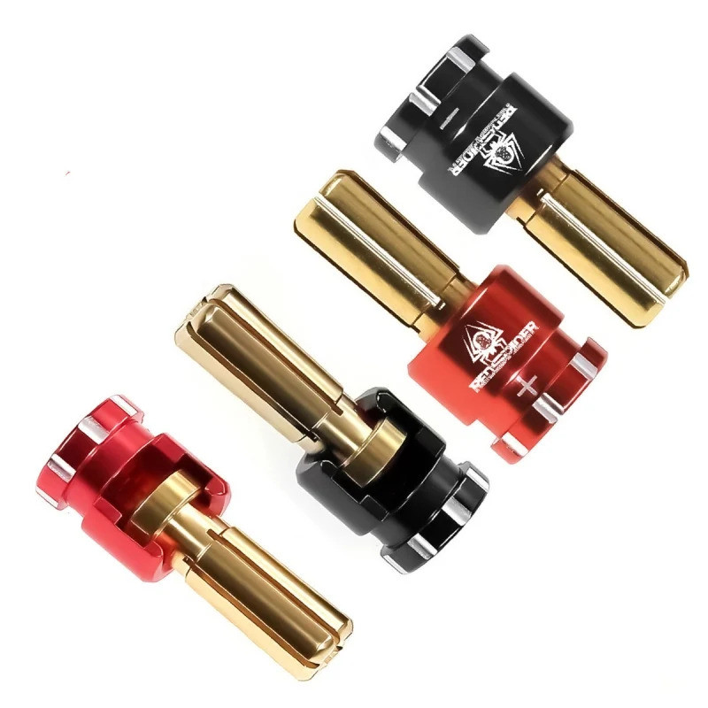 RS Red Spider Flat-Run Leo Núi Pin Banana Connector 90° Phích cắm đầu ra góc cho pin Lipo xe RC Phần DIY