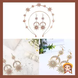 Li Halos Vương Miện Băng Tiaras - Phong Cách Goth cho Cô Dâu và Bông Tai