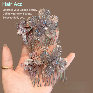 Lược màu hồng kim cương giả, style nhẹ nhàng dễ thương, phù hợp cô gái thanh lịch