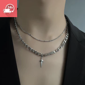 Vòng cổ nam dây chuỗi xương đòn phong cách hip-hop, phù hợp mùa nóng
