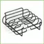 Giá đỡ sườn 4 khe lớn đứng bằng thép không gỉ nướng đứng Phụ kiện BBQ Giá đỡ sườn rang cho gia đình Dã ngoại gelhvn