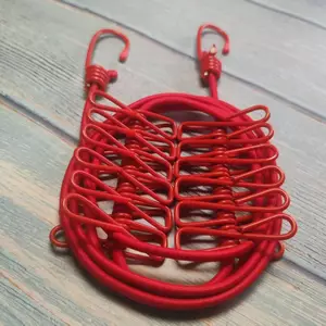 Di Động Ngoài Trời Dây Quần Áo Du Lịch Hộ Gia Đình 12 Kẹp Dây Quần Áo Chống Gió Sấy Nhiều Màu Sắc Dây Co Giãn TO8L