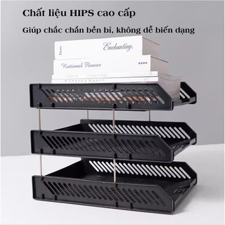 Kệ Hồ Sơ 3/4 Tầng – Khay Đựng Tài Liệu Để Bàn Văn Phòng, Sắp Xếp Giấy Tờ Gọn Gàng