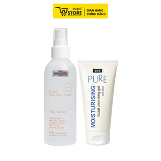 Combo Gel Rửa Mặt Eva Natura 150ml Và Xịt Dưỡng Cân Bằng Ziaja Natural Care 200ml Dạng Phun Sương Dễ Thẩm Thấu