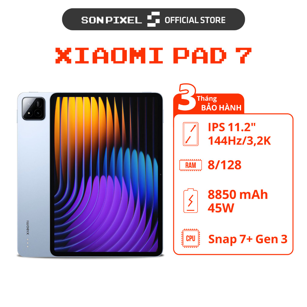 Xiaomi Pad 7, Chip Snapdragon 7+ Gen 3, Màn Hình 11.2 inches 144Hz, Ram ...