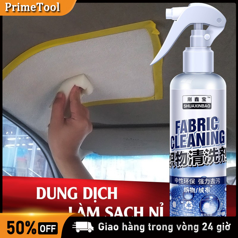 Nước xịt làm sạch vải nỉ trần và ghế ô tô 256ml Dạng xịt،Tẩy vết bẩn trên nội thất،Không làm hỏng bề mặt vải