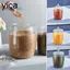 Xô trong suốt YICA, Bình đựng gạo chống côn trùng, Bình đựng gạo gia dụng miệng rộng cấp thực phẩm bền bỉ Trang chủ