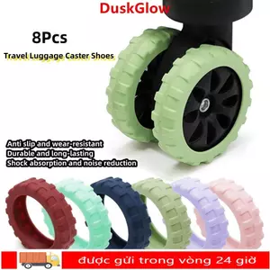 DUKGLOW 8 Cái / bộ Giày Bánh Hành Lý Du Lịch, Giảm Bánh Xe Với Âm Thanh Im Lặng Vali Bánh Xe Vỏ Bảo Vệ, Bộ Phận Vali Trục Hộp Xe Đẩy Silicon Bánh Bao