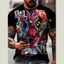 Áo thun unisex Marvel Spider-Man họa tiết 3D, tay ngắn cổ tròn