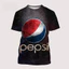 Áo thun unisex cổ tròn tay ngắn Pepsi 3D in nổi, phù hợp mọi giới tính