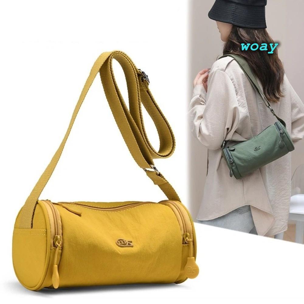 Túi đeo vai/đeo chéo nylon nhẹ, dây đeo điều chỉnh, dung tích lớn, nhiều túi, sử dụng đa năng