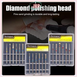 JRP 6 Chiếc Móng Tay Nón Đầu Kim Cương Mũi Khoan Điện Cuticle Sạch Xoay Cho Móng Tay Móng Chân Mài Đầu Sander Dụng Cụ JRP