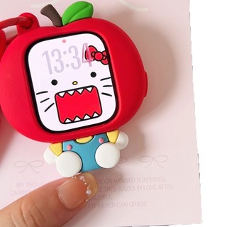 Vỏ bảo vệ silicon KT Cat Dây đeo đồng hồ Thích hợp cho iwatch S11 10 9 8 ULTRA 7 6 5 4 SE 3 2 1 Size 38mm40mm41mm42mm44mm45mm46mm49mm Vỏ mềm trọn gói