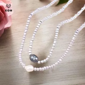 Dây chuyền ngọc trai nước ngọt handmade phong cách bohemian cổ điển - Quà tặng sinh nhật sang trọng