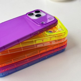 Ốp Điện Thoại TPU Trong Suốt Huỳnh Quang Trong Suốt Cho iPhone 17 16 15 14 13 12 11 Pro Promax 17Air 16 15 14 Plus 7 8 Plus X XS XR XSMAX Ốp Lưng Đơn Giản Thời Trang Chống Sốc