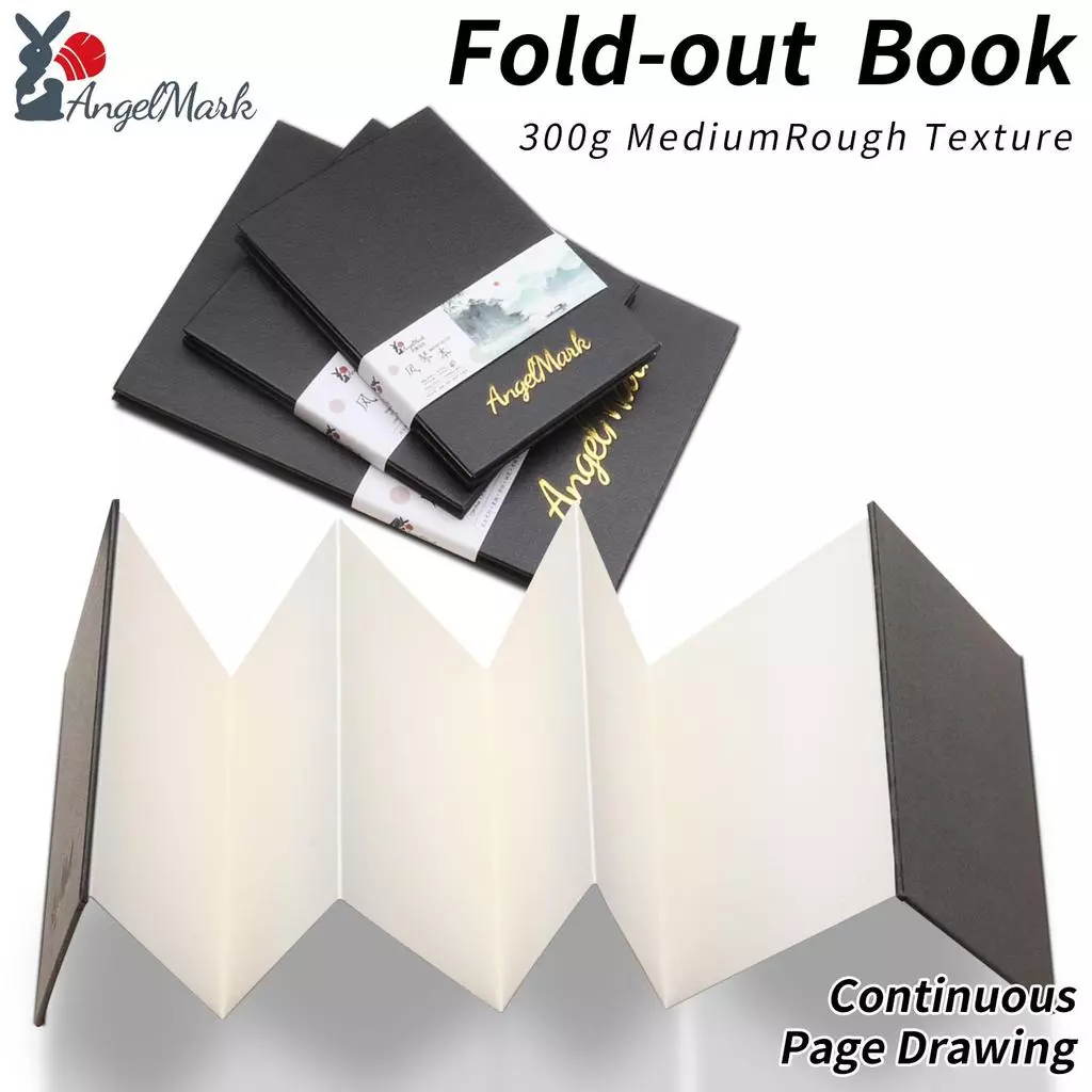 Angelmark Sách màu nước có thể gập lại Tấm lót màu nước Đồ dùng nghệ thuật