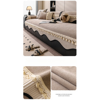Mới Chenille Sofa Đệm Cao Cấp Cảm Giác Chống Trơn Trượt Mèo Chống Trầy Xước Sofa Vải Đệm Sofa