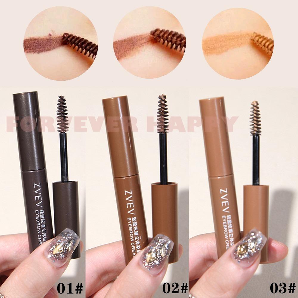 Mascara Lông Mày Chống Thấm Nước - 3 Màu Nâu Đậm Tự Nhiên Có Cọ