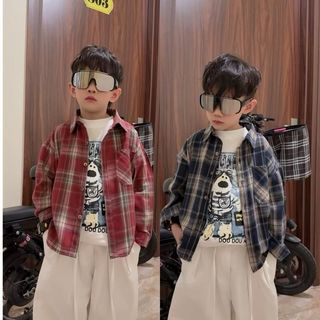 [DOU DOU KID] SM15M Sơ Mi Trẻ Em Chất Vải Mềm Size 14-48kg Áo Sơ Mi Hữu Cơ Trẻ Em