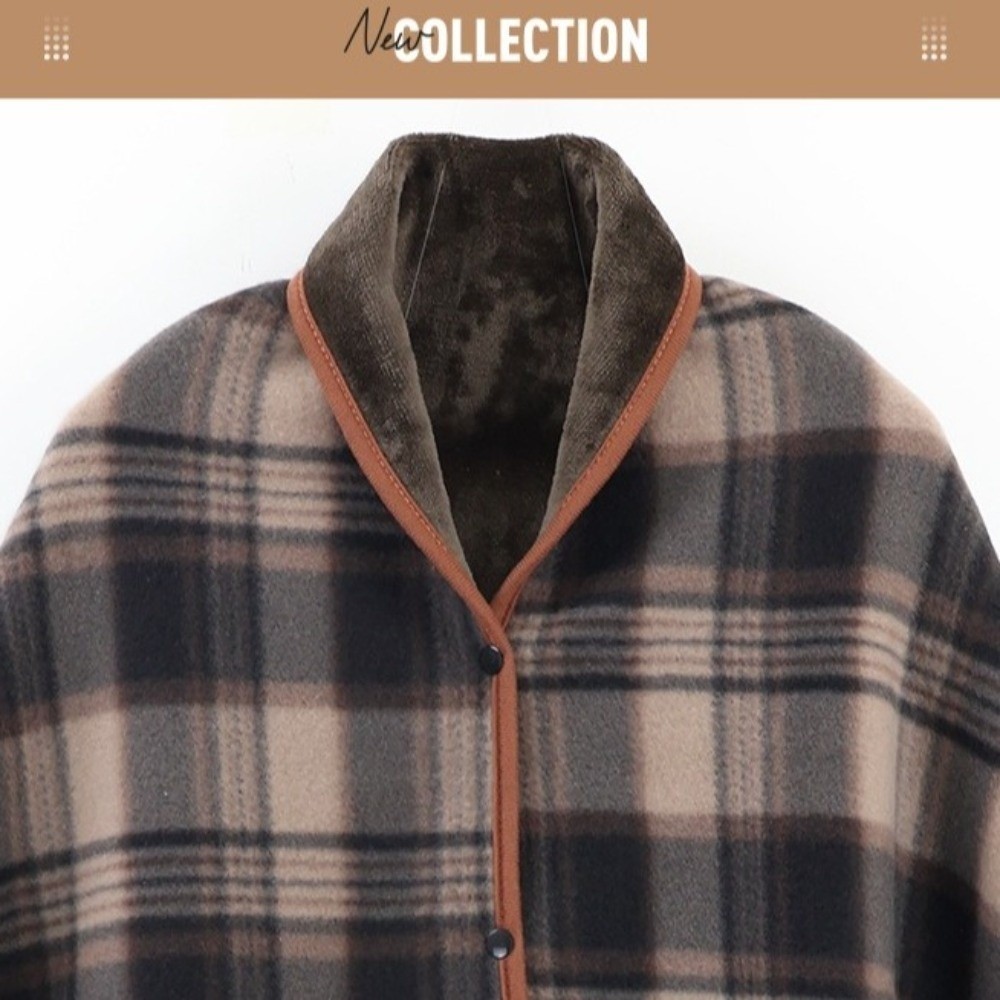 Chăn có thể đeo được TRACELIOIAN, có nút giữ ấm Khăn choàng lông cừu cực, Khăn choàng dày Flannel Khăn choàng đa chức năng Sử dụng văn phòng