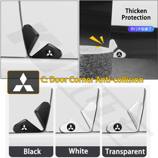 Mitsubishi Cửa Ô Tô Chống Va Chạm Dải Cửa Ô Tô Cản Góc Cửa Silicon Khóa Bảo Vệ Bao Silicon Giảm Sốc Miếng Lót Cho Ralliart Xforce Mirage Triton Xpander Lancer ASX