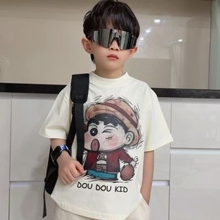 [AFF- DOU DOU KID] AP66S Cậu Bé Shin Áo Phông Trẻ Em 14-48kg,chất phông hữu cơ cao cấp