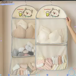 Túi lưới lưu trữ DAYBREAK, có móc treo quần áo Túi lưới treo có thể tái sử dụng, tất đồ lót bền bỉ Lưu trữ dung tích lớn Tủ quần áo sắp xếp tất Túi treo lưu trữ