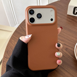 Họa tiết da màu trơn đơn giản phù hợp cho vỏ điện thoại iPhone 17 Promax Apple 14 / 15 / 16 Pro mềm 13 / 12
