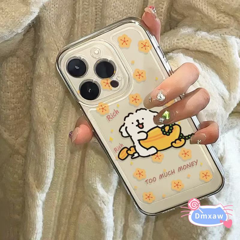 Năm Mới Cặp Đôi Dễ Thương Chó Ốp lưng Samsung Galaxy M32 M21 M21S M14 M13 A22 A22S A21S A20S A16 A15 A14 A13 A12 A11 A04S 4G 5G Vỏ Hoạt Hình Chống Rơi Trong Suốt Mềm