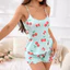 2025 Bộ Đồ Ngủ Gợi Cảm Sling Loungewear In Hình Anh Đào Bộ Đồ Ngủ Hai Mảnh Gợi Cảm
